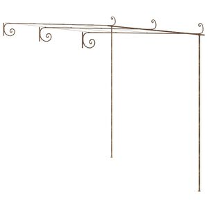 vidaXL Hagepergola antikk brun 3x3x2,5 m jern