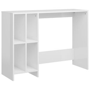 vidaXL Laptopbord h&oslash;yglans hvit 102,5x35x75 cm konstruert trer