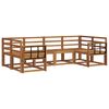 vidaXL Utend&oslash;rs sofa-sett 6 pcs Naturlig Solid akasietre