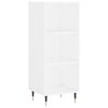 vidaXL Highboard h&oslash;yglans hvit 34,5x32,5x180 cm konstruert tre