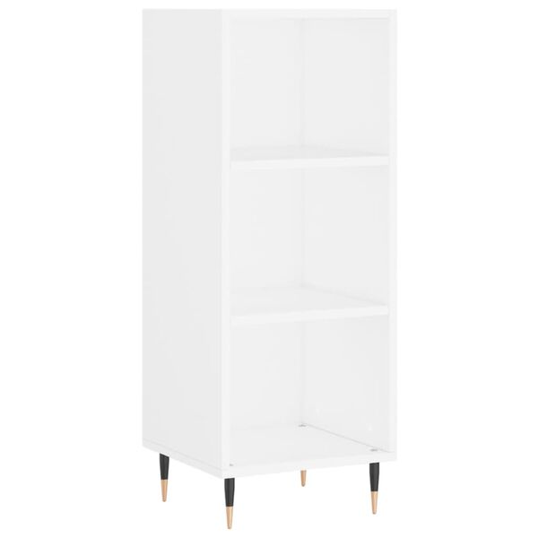 vidaXL Highboard h&oslash;yglans hvit 34,5x32,5x180 cm konstruert tre