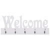 vidaXL Veggmontert garderobepanel WELCOME hvit 74x29,5 cm