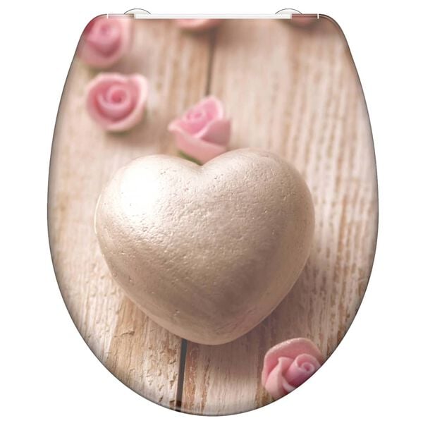 SCH&Uuml;TTE Toalettsete duroplast myk lukkefunksjon ROMANTIC trykk