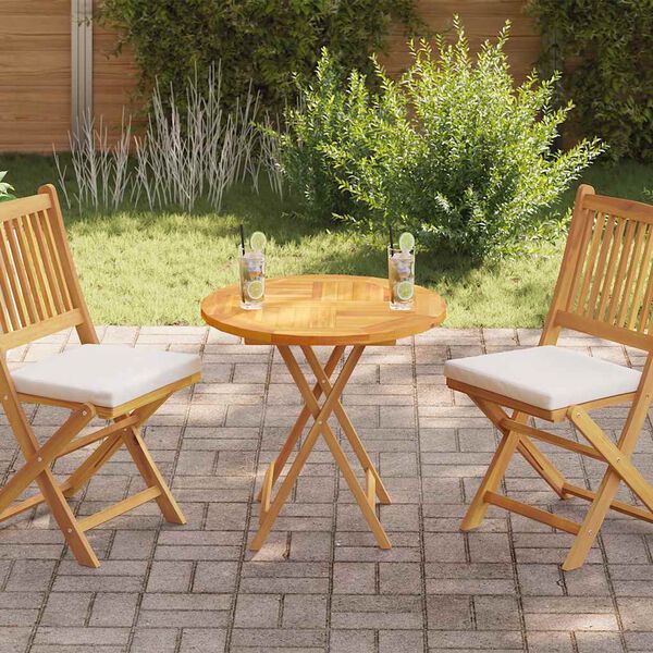 vidaXL Bordplate heltre teak 2,5 cm 70 cm