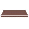 vidaXL Manuell uttrekkbar markise med LED brun 400x350 cm