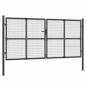 vidaXL Hageport i netting antrasitt 300x125 cm galvanisert st&aring;l