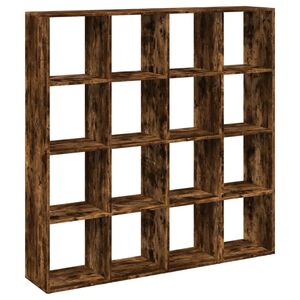 vidaXL Bokhylle r&oslash;kt eik 137,5x29x137,5 cm konstruert tre