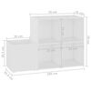 vidaXL Skoskap for gang hvit 105x35,5x70 cm konstruert tre