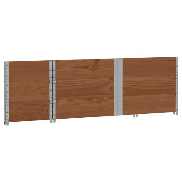 vidaXL Pallekarmer 3 stk brun 150x50 cm heltre furu