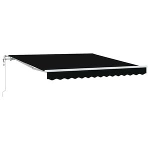 vidaXL Uttrekkbar markise Svart 300 x 250 cm Stoff og Aluminium