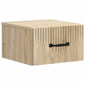 vidaXL Vegghengt Nattbord Sonoma eik 34,5 x 33 x 20 cm Konstruert tre