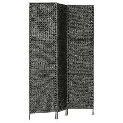 vidaXL Romdeler med 3 paneler 116x160 cm vannhyasint svart