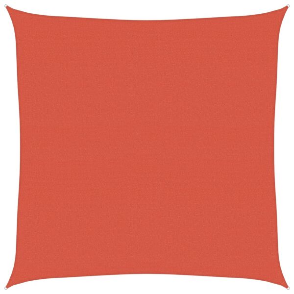 vidaXL Solseil 160 g/m&sup2; terrakotta 5x5 m HDPE