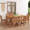vidaXL 9-delers hagespisesett 180x90 cm heltre teak