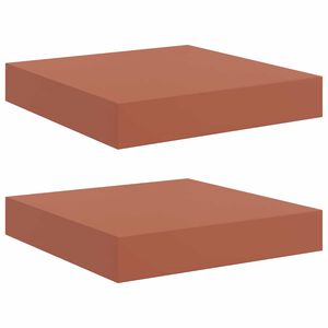 vidaXL Vegghylle 2 stk. R&oslash;d 23 x 23,5 x 3,8 cm Konstruert tre
