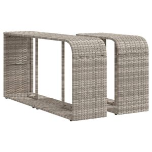 vidaXL Oppbevaringshyller 2 stk gr&aring; polyrotting