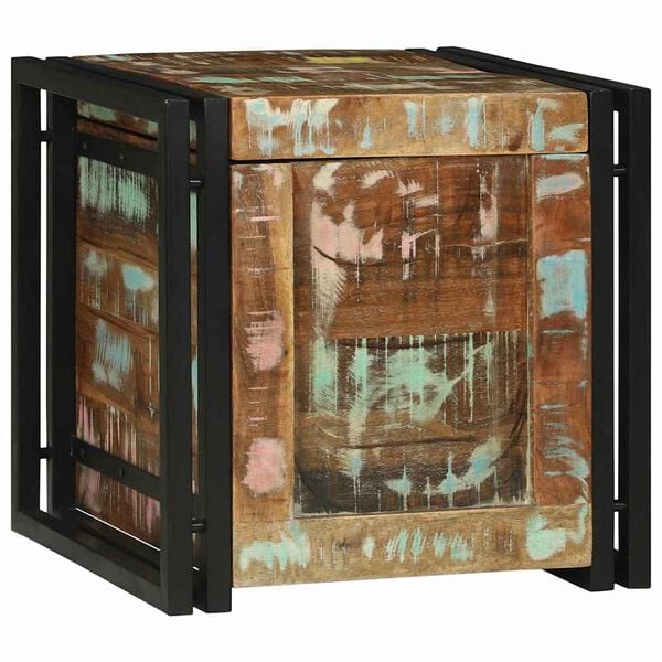 vidaXL Lagringsboks Brunt og svart 40 x 40 x 40 cm Massivt akasietre