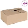 vidaXL Sammenleggbar boks 50 pcs Naturlig 25 x 17,5 x 10 cm Papp