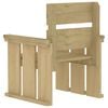 vidaXL Spisestue til hage 5 stk impregnert furu