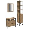 vidaXL Baderomsinnredningssett 3 stk. Artisan Eik 33 x 33 x 185,5 cm