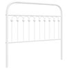 vidaXL Utskiftbar sengegavl i metall hvit 107 cm