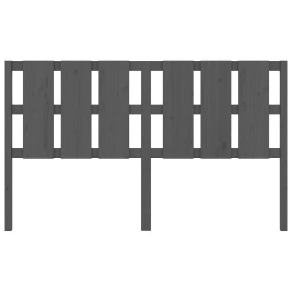 vidaXL Sengegavl gr&aring; 185,5x4x100 cm heltre furu