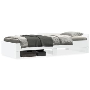 vidaXL Sengeramme hvit 100x200 cm konstruert tre