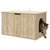 vidaXL Katt Hus Sonoma 85 x 55 x 53,5 cm Konstruert tre