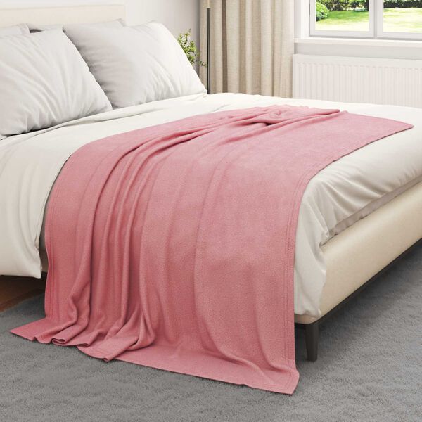 vidaXL Kastteppe Rosa 200 x 150 cm Fleece