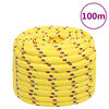 vidaXL B&aring;ttau gul 20 mm 100 m polypropylen