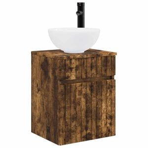 vidaXL Vegghengt servantkommode R&oslash;kt Eik 39 x 41 x 64,5 cm