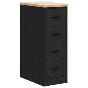 vidaXL Garasje Oppbevaringsskap Sort 30x51x85 cm Heltre Furu