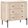 vidaXL Skuffeskap 70 x 30 x 65 cm Massivt mango tre og konstruert tre