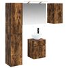 vidaXL Baderomsskapsett 5 pcs R&oslash;kt Eik 40 x 10,5 x 60,5 cm