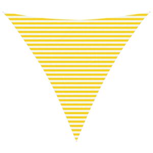 vidaXL Solskygge seil Gul og hvit 4,5 x 4,5 x 4,5 m