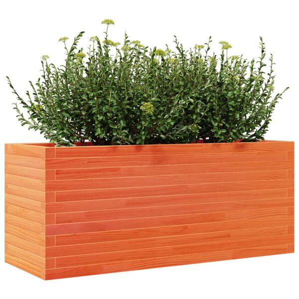 vidaXL Plantekasse voksbrun 110x40x45,5 cm heltre furu