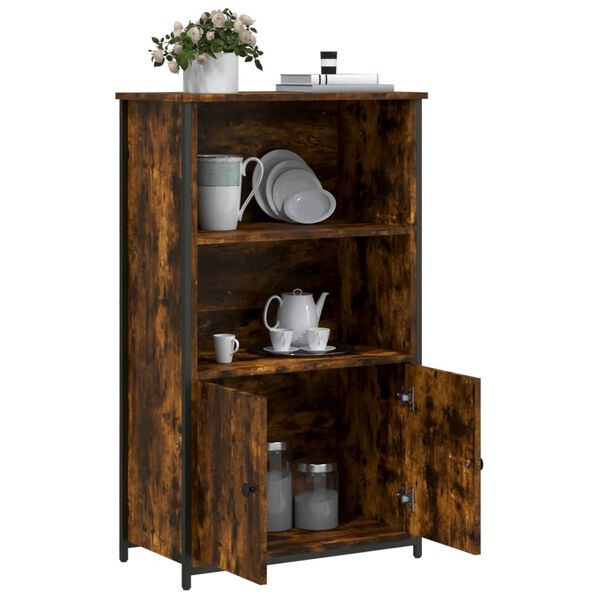 vidaXL Highboard r&oslash;kt eik 62x32x103,5 cm konstruert tre