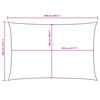 vidaXL Solseil oxfordstoff rektangul&aelig;r 3x6 m kremhvit