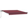 vidaXL Automatisk uttrekkbar markise med LED burgunder 300x250 cm