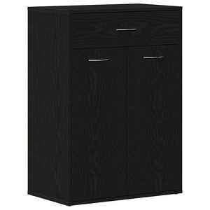 vidaXL Sko Hylle 60 x 35 x 84 cm Konstruert tre Svart Eik