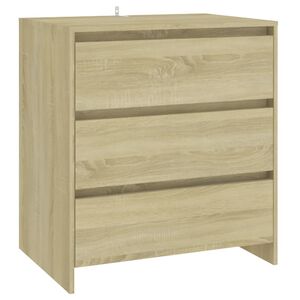 vidaXL Skjenk sonoma eik 70x41x75 cm konstruert tre