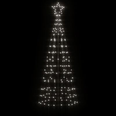 vidaXL Juletre lyskjegle med pigger 220 LED kaldhvit 180 cm