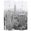 vidaXL Sammenleggbar romdeler 160x170 cm New York dagtid svart og hvit