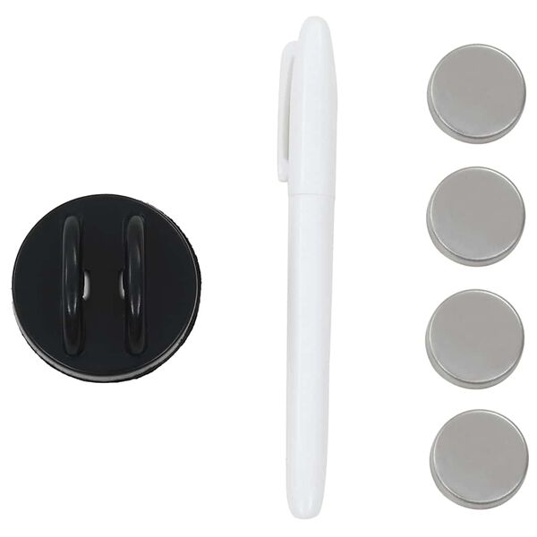 vidaXL Veggmontert magnetisk tavle glass svart 80x60 cm