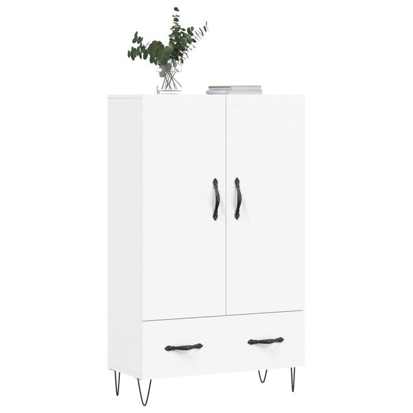 vidaXL Highboard hvit 69,5x31x115 cm konstruert tre