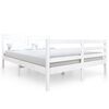 vidaXL Sengeramme hvit heltre 140x190 cm
