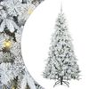 vidaXL Kunstig sammensatt juletre med 300 LED Hvit 180 cm PE og PVC