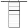 vidaXL Skyvedør med monteringssett svart 90x205 cm ESG-glass
