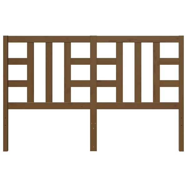 vidaXL Sengegavl honningbrun 166x4x100 cm heltre furu