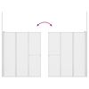 vidaXL Badskjerm Frostet 120 x 70 x 137 cm Aluminium